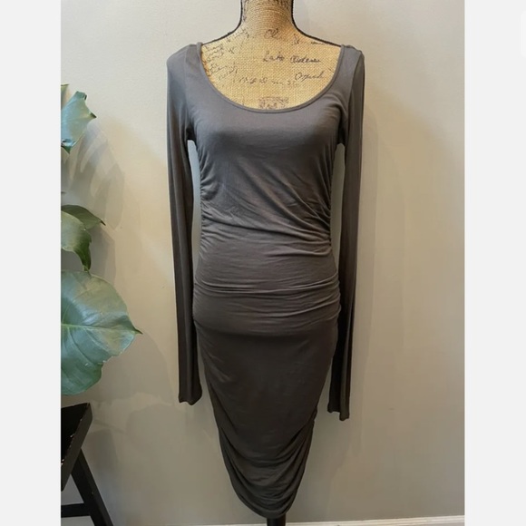 All Saints ‘Milla’ Long Sleeved Ruched Dress - Picture 7 of 12